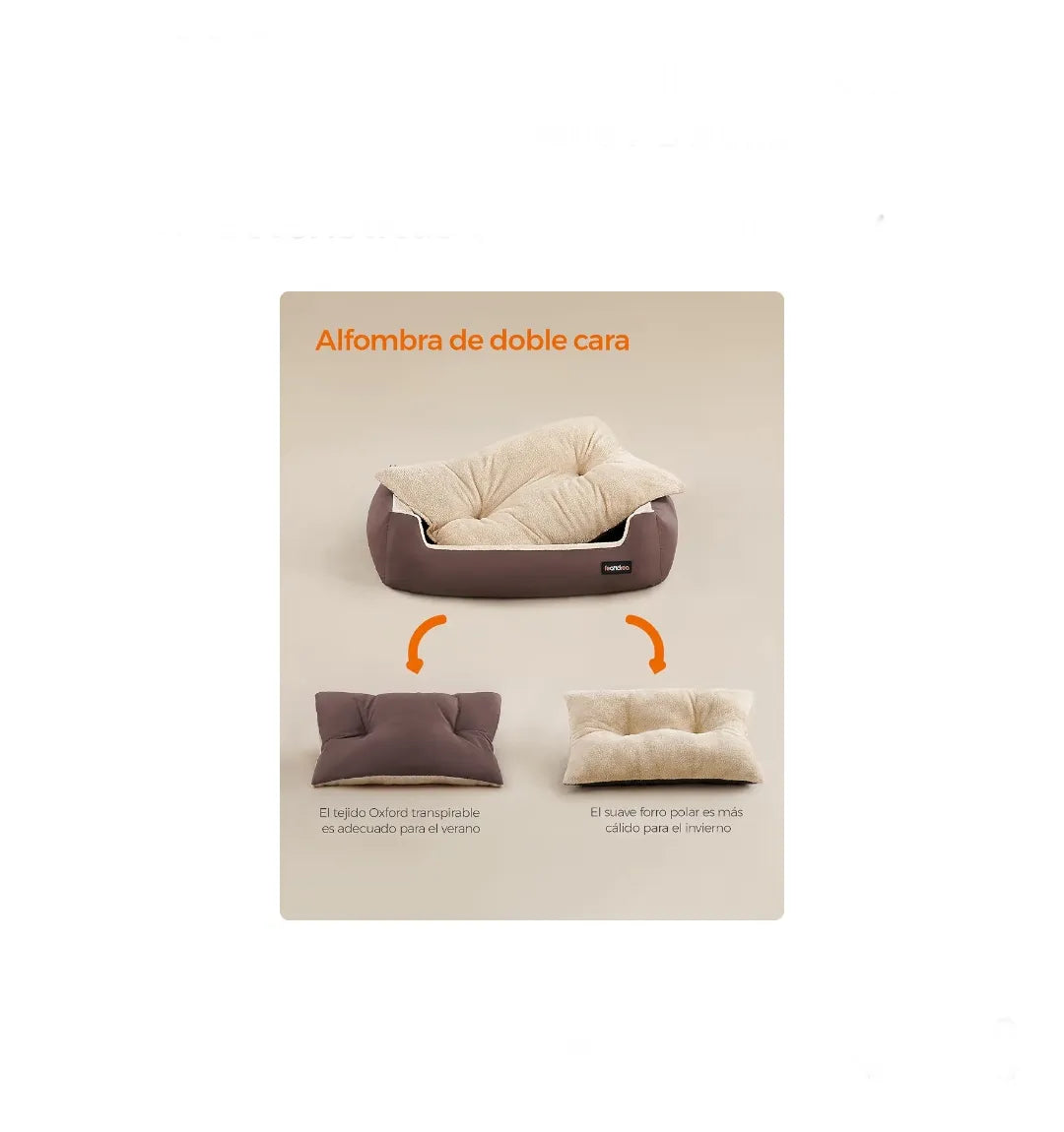 Cama para Perros, Sofá Cama para Mascotas, Alfombra Extraíble