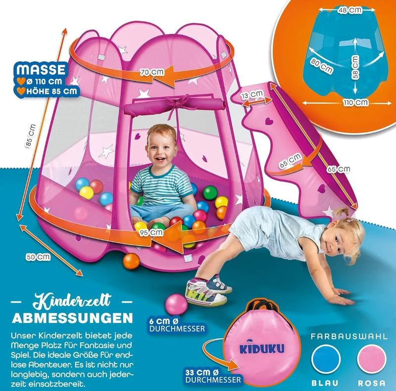 Tienda de campaña infantil con bolas - Kiduku