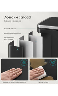 Cubo de Basura 50 L, con 15 Bolsas