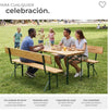 Conjunto de mesa y bancos