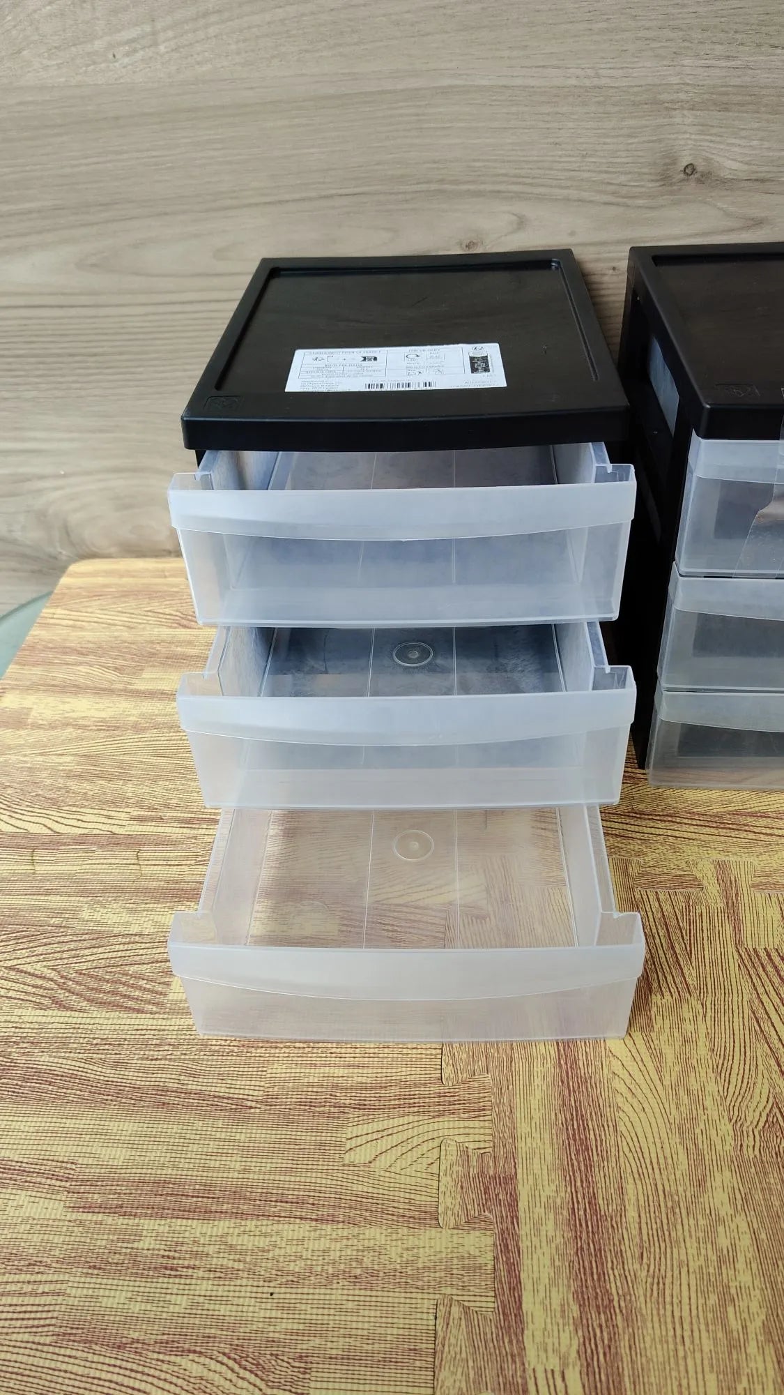 cajones de almacenamiento de escritorio con 3 cajones superficiales