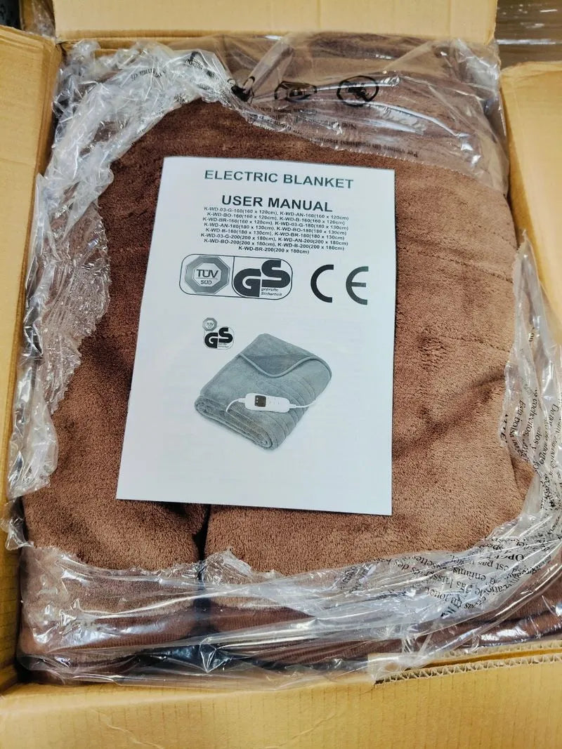 Manta eléctrica marrón 9 niveles de calor - KESSER