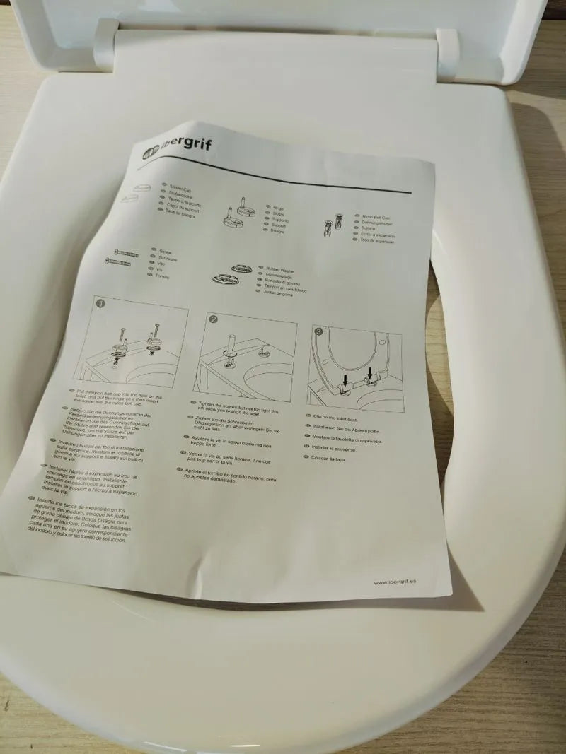 Asiento de Inodoro de Cierre Suave - Ibergrif