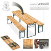 Conjunto de mesa y bancos para exterior