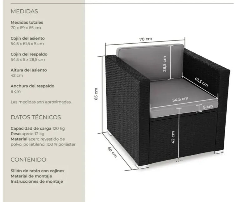 Silla de ratan