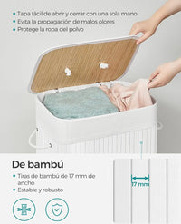Cesto de la ropa con tapa 72L