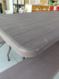 Conjunto de Camping Plegable de 3 Piezas Marron