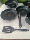 Juego de 3 Sartenes 22/24/26 cm + 2 Cazos 16/18 cm
