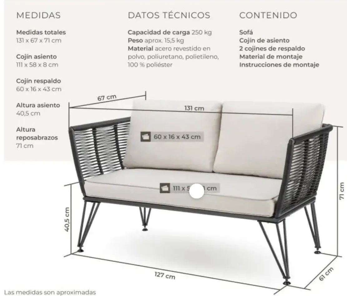 Sofá de jardin