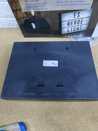 Caja de luz LED con letras