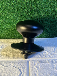 Pomo fijo para puerta entrada negro