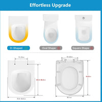 Asiento de inodoro universal con cierre suave - Yeaupe