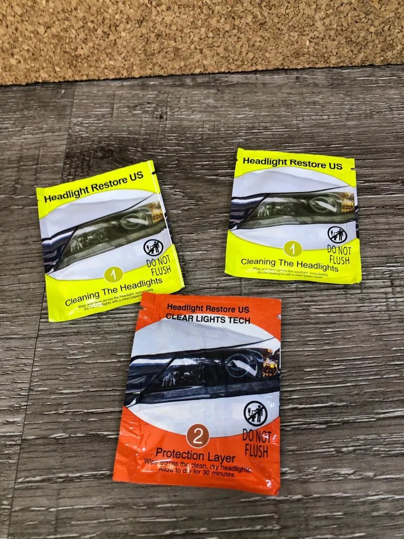 Kit Restauración Faros Coche Toallitas Sin Lijar