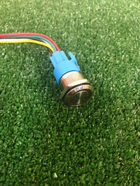 Pulsador Metal 16mm Autoretenido LED