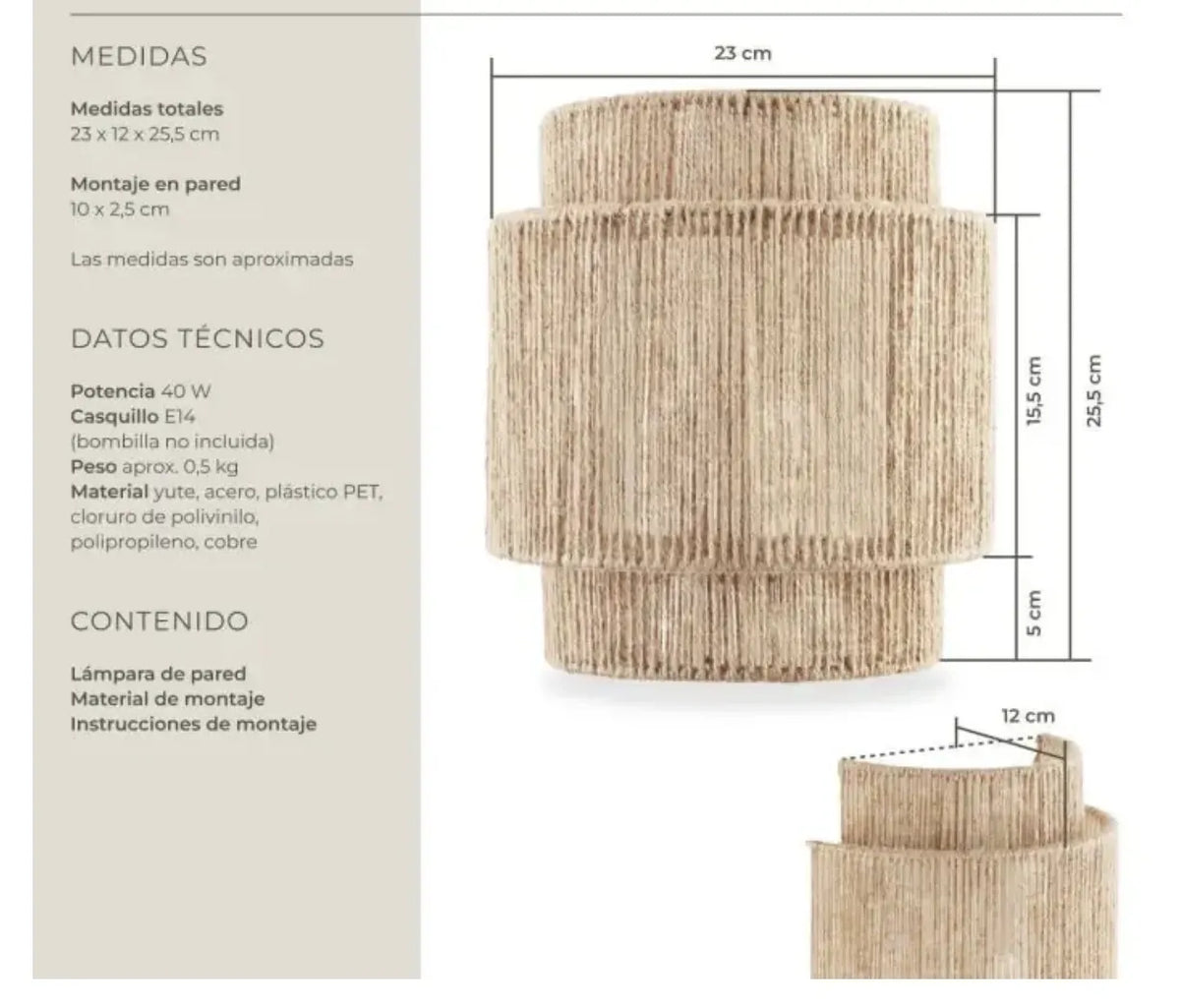 Aplique de pared