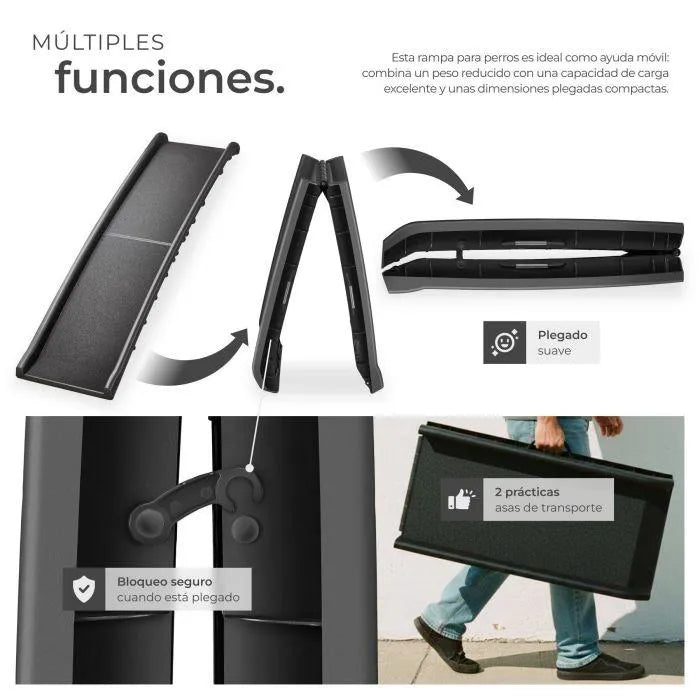 Rampa para mascotas negra