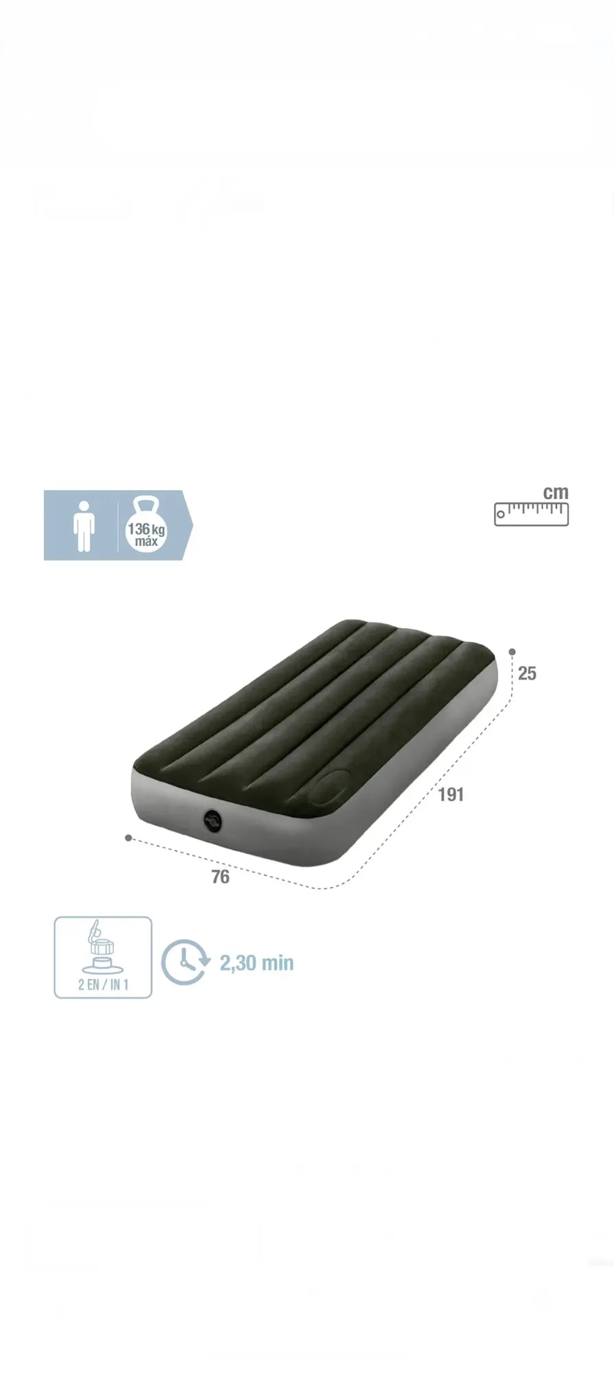 Colchón hinchable con hinchador - Intex