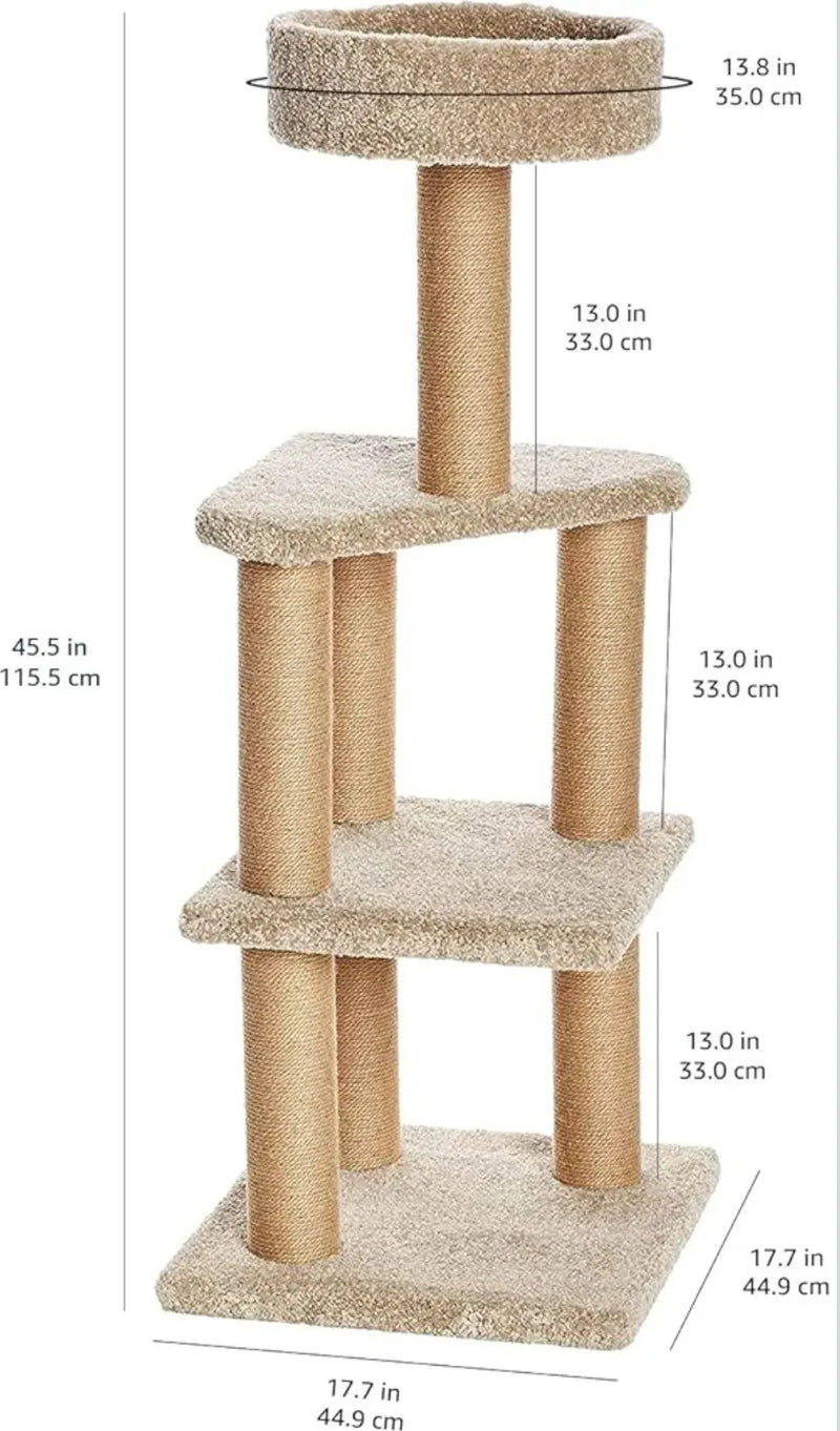 Torre multinivel para gatos con postes - Amazon basics