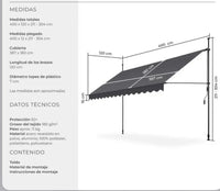 Toldo plegable para balcón