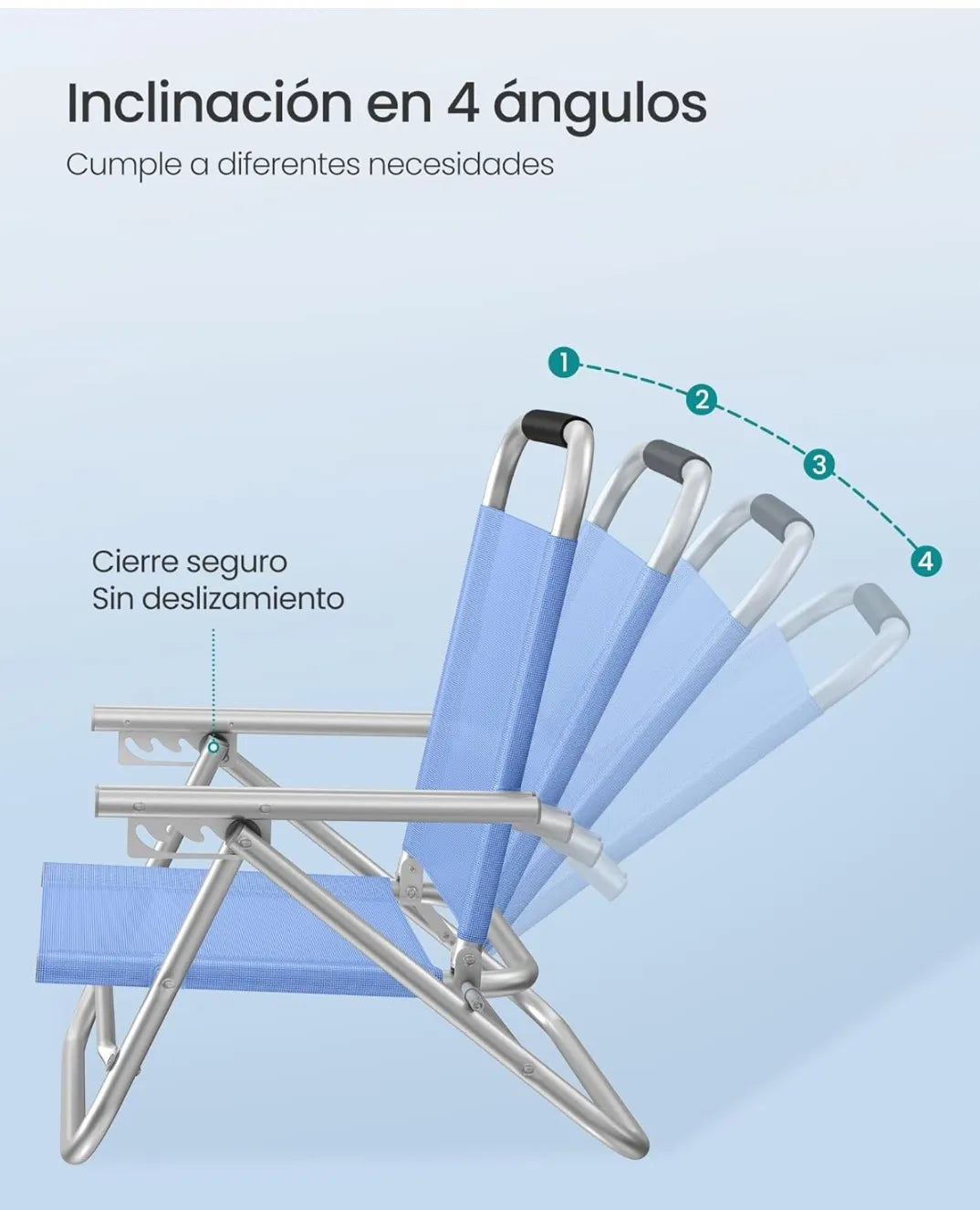 Silla de playa plegable portátil - Songmics