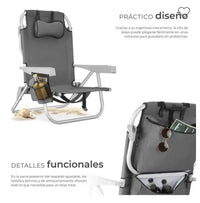 Silla de playa de aluminio