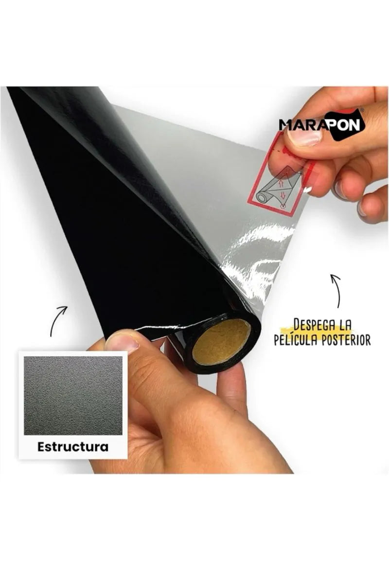MARAPON® Vinilo Opaco para Ventanas Color Negro