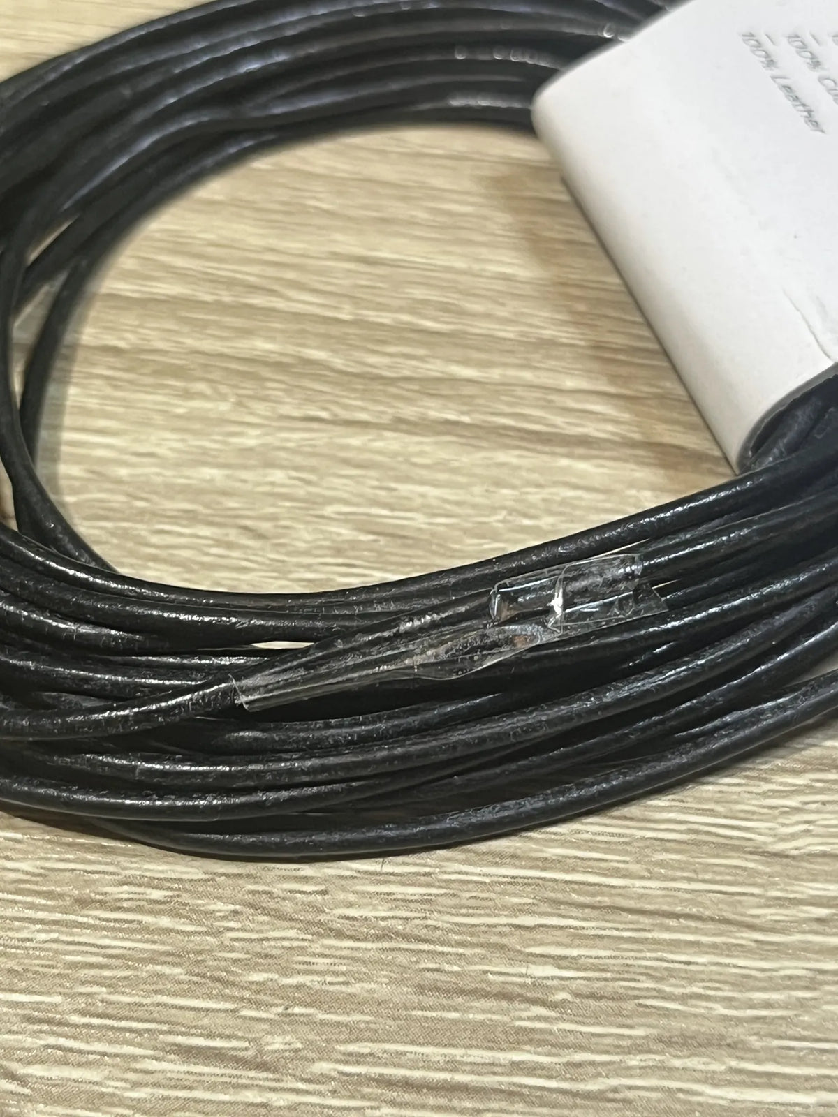 CORDÓN DE Cuero Negro 2 MM x 5 M INNSPIRO