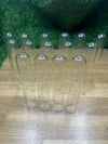 15 tubos de ensayo de cristal con cepillo de limpieza