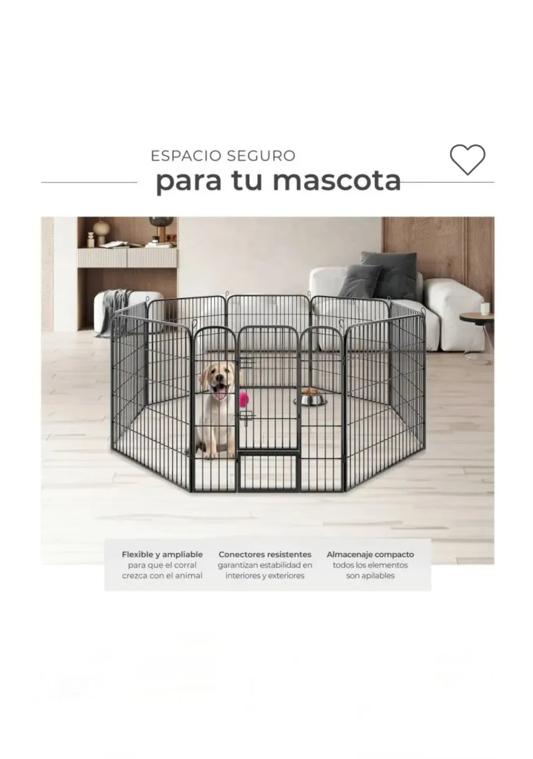 parque para cachorros LISA 80 cm