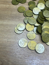 Monedas de 50 Céntimos de Plástico