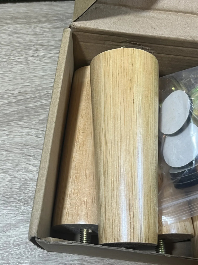 Juego de 4 patas de madera maciza