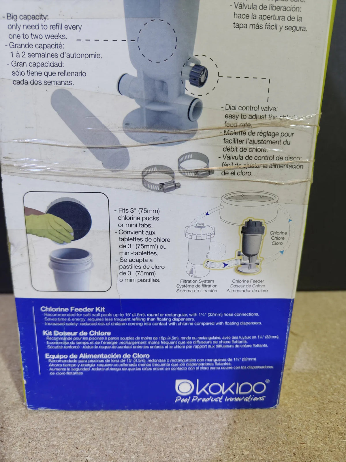 Dispensador de cloro capacidad 4 pastillas klorIn