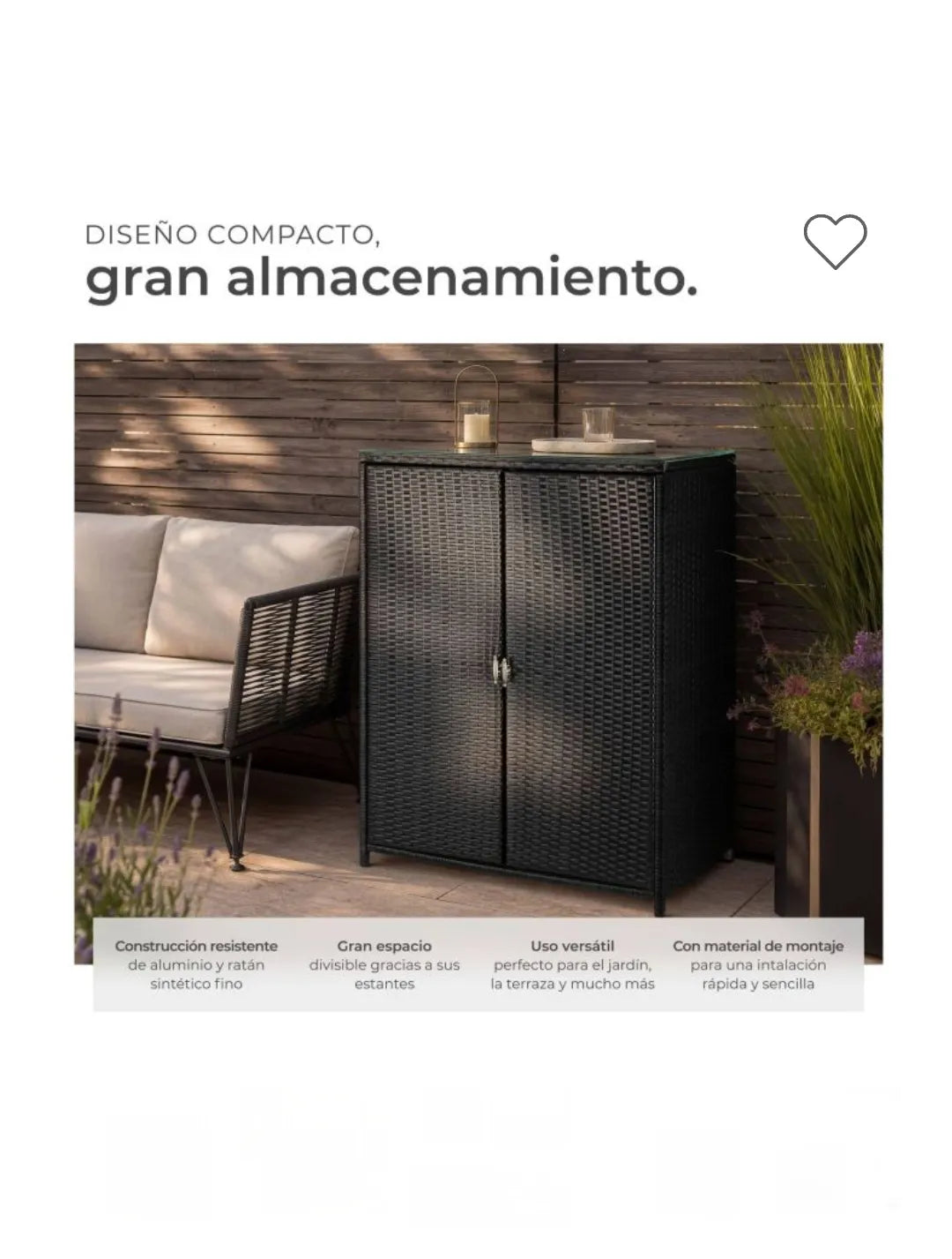 Armario de jardín de aluminio MONZA