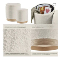 Set 2 taburetes con almacenamiento