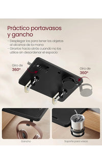 Estante de Cama, Mesita de Noche Colgante