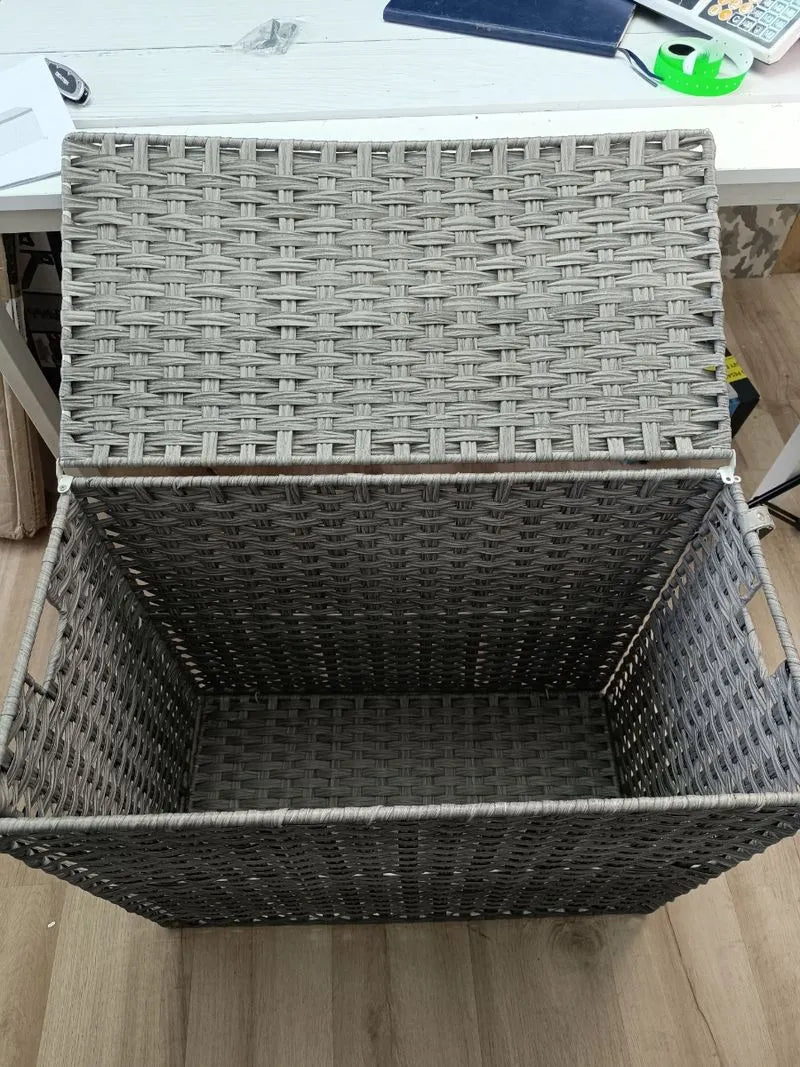 Cesto Ropa Sucia con Tapa, 160 L, Cesta Colada Est