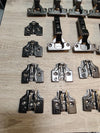 Kit de bisagra recta X91 con cierre suave y suplemento Emuca