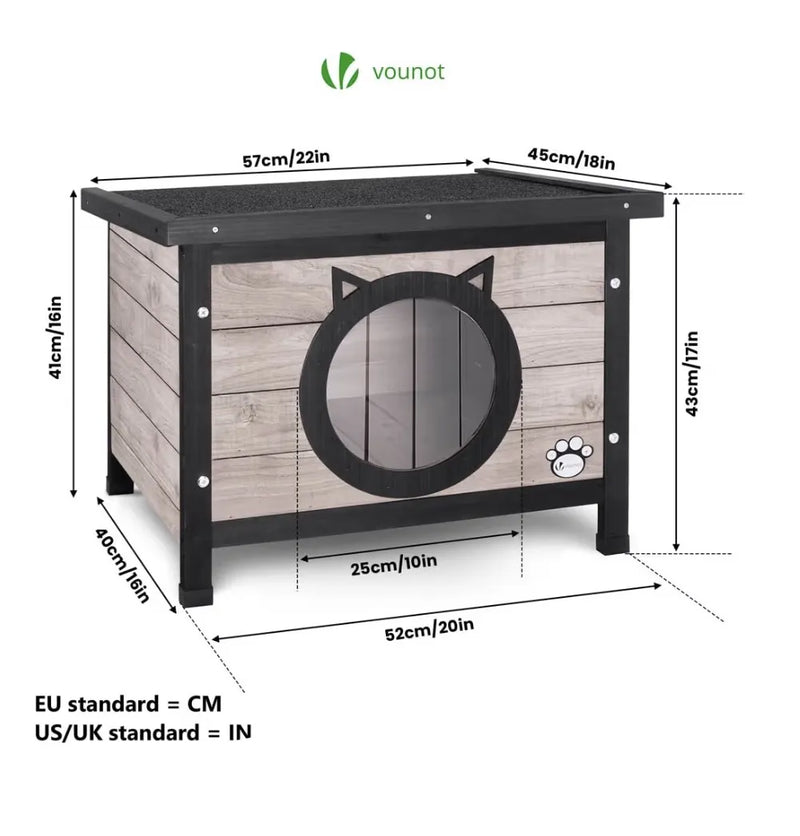 Casa para gatos de madera
