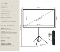 Pantalla de proyección portátil