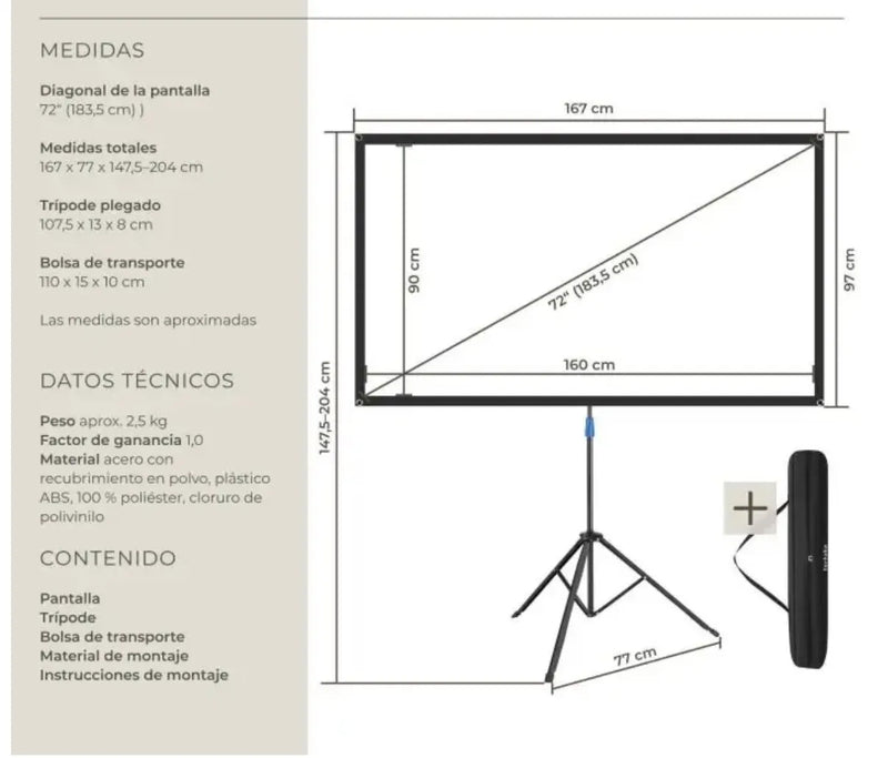 Pantalla para proyector