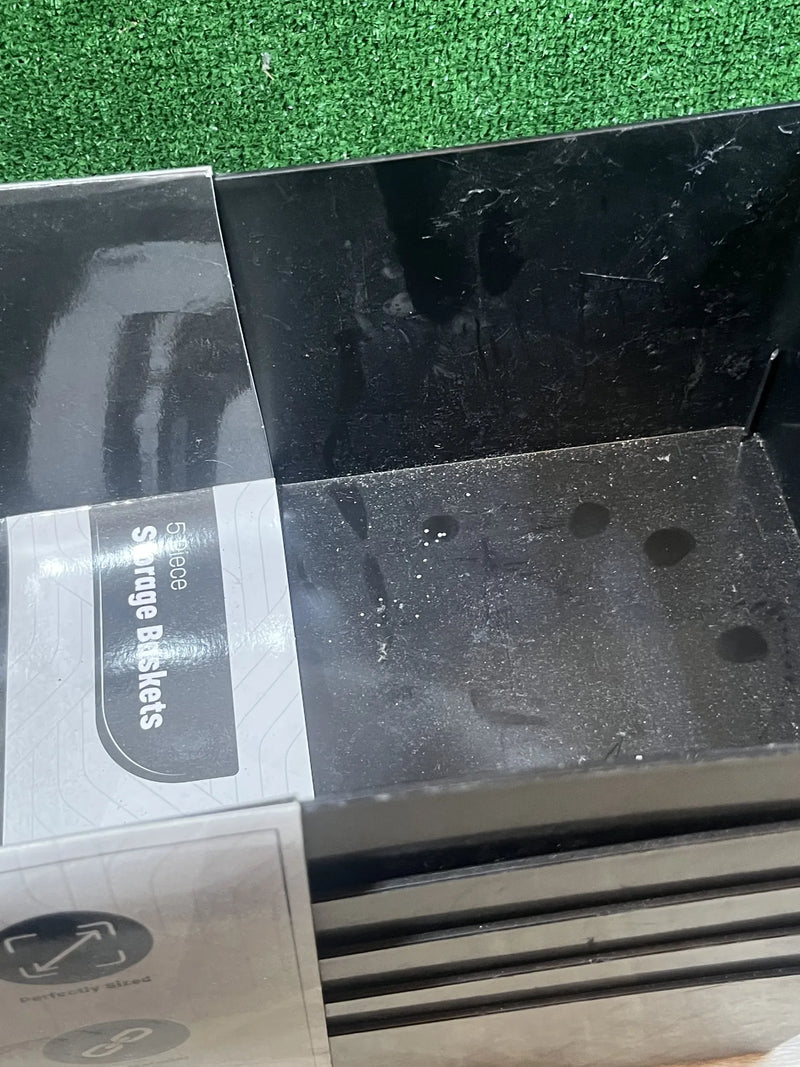 Cesta de plástico negro para estudio KEPLIN