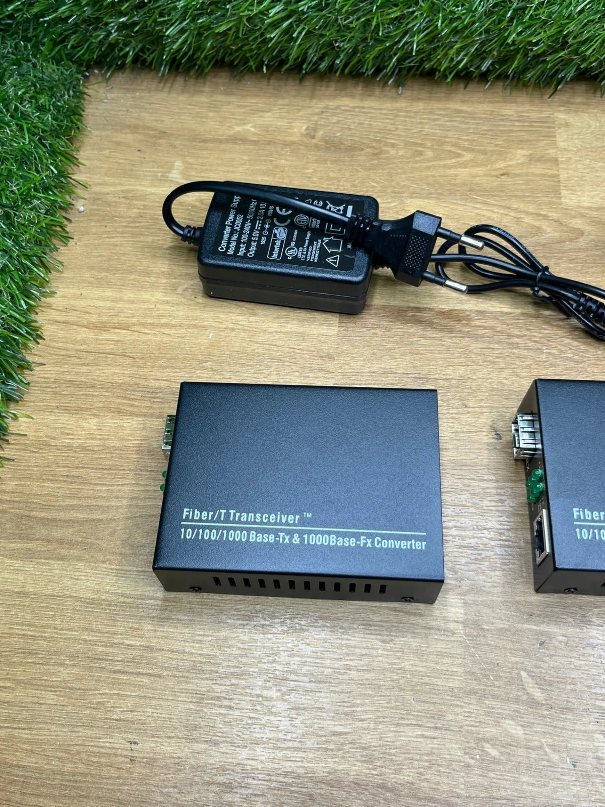 Par de convertidores de medios de fibra Gigabit