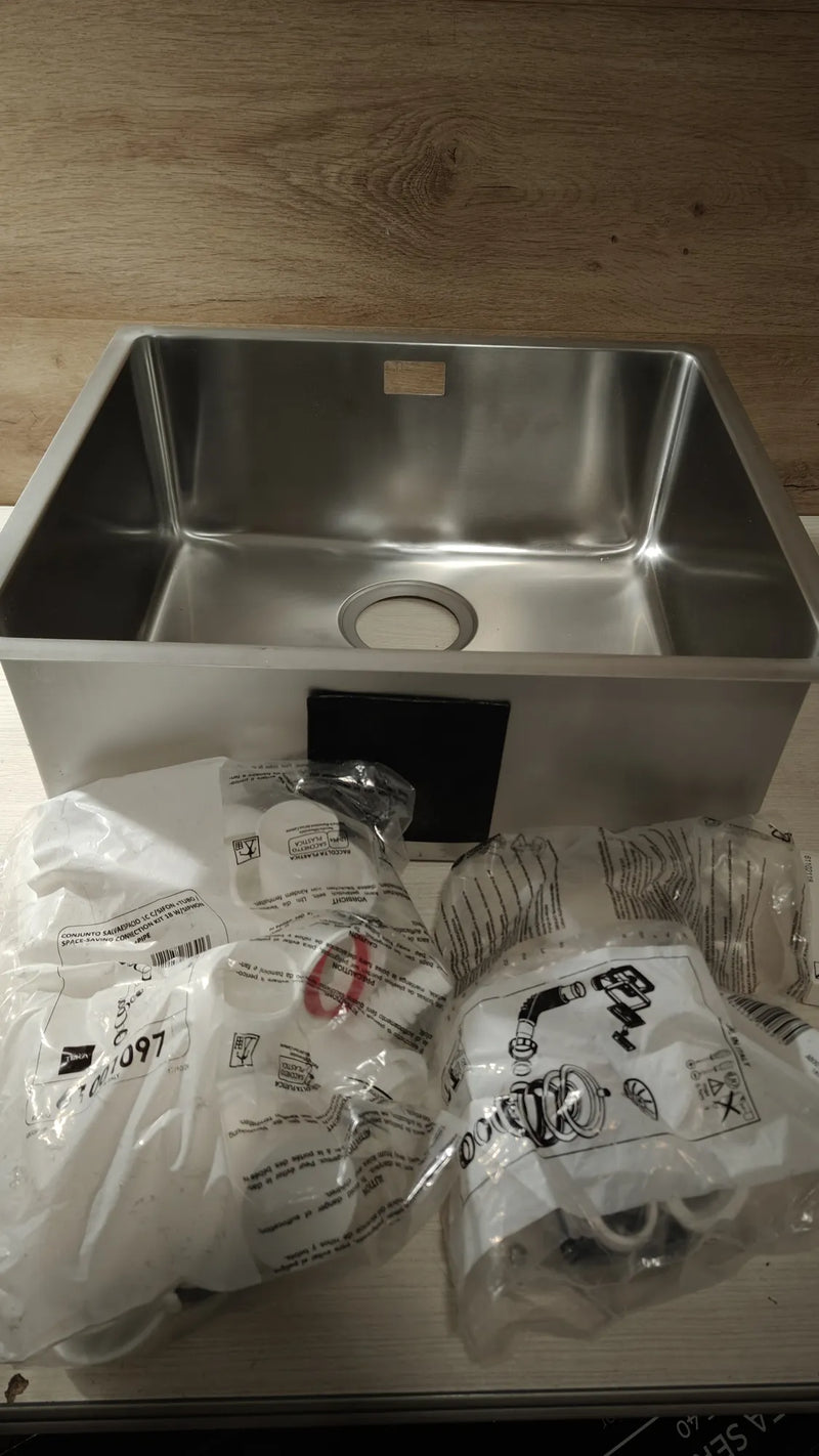 Fregadero Bajo Encimera 1 Cubeta Acero Inox 18/10, Radio R15 TEKA