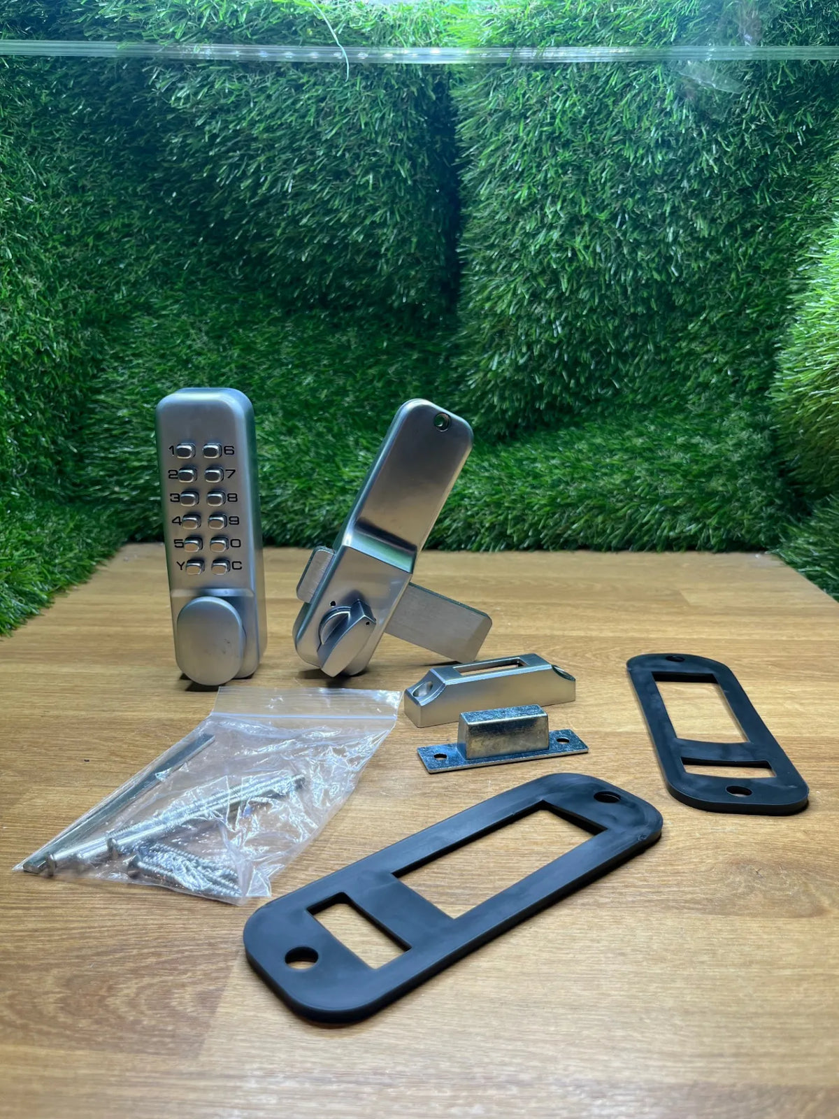 Cerradura de puerta mecánica sin llave con teclado digital
