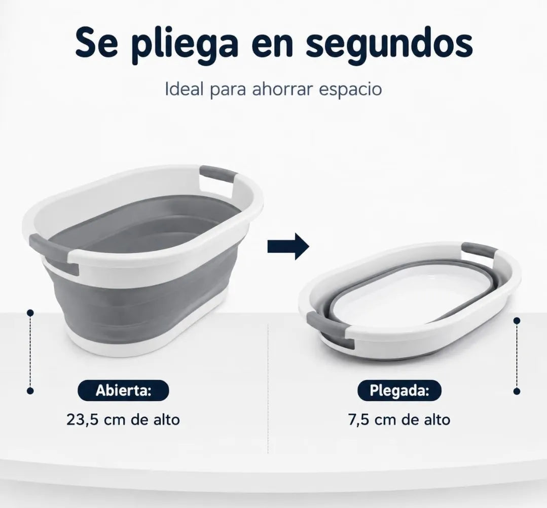 Cesto plegable de colada de silicona