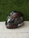 Casco de Moto Negro Gris Mate con Visor FS-801-99