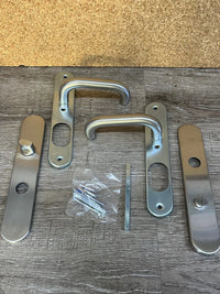 Juego de tiradores de acero inoxidable para puerta Bricard