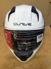 Casco de moto CURVE blanco
