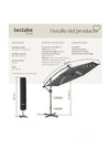 Parasol de brazo articulado ARTEMIS gris