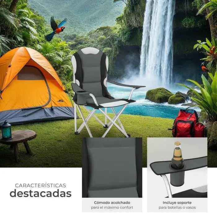 Silla de camping acolchada